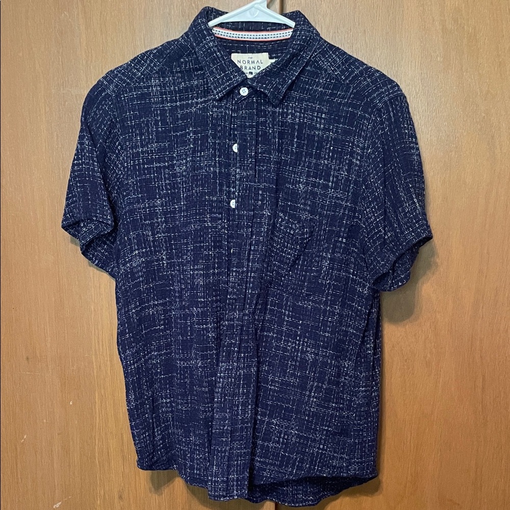 The Normal Brand Dark Blue Patterned Men's Shirt